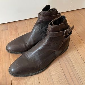 AllSaints Brown Leather Boots Size 12